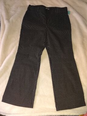 Maurices Black Pinstripe Boot Cut Pants